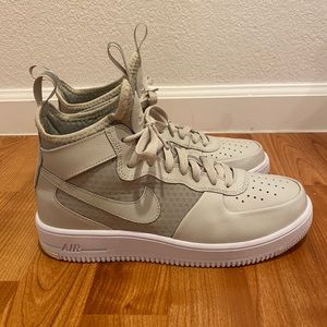 Womens Air Force 1 Ultraforce Mid - Light Bone